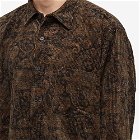 SOPHNET. Men's SOPHNET Cord Baggy Shirt Jacket in A(Black Paisley)