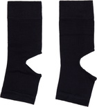 LEMAIRE Navy Cut-Out Rib Gaiter Socks