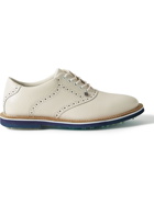 G/FORE - Saddle Gallivanter Pebble-Grain Leather Golf Shoes - White