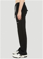 Logo Embroidery Track Pants in Black