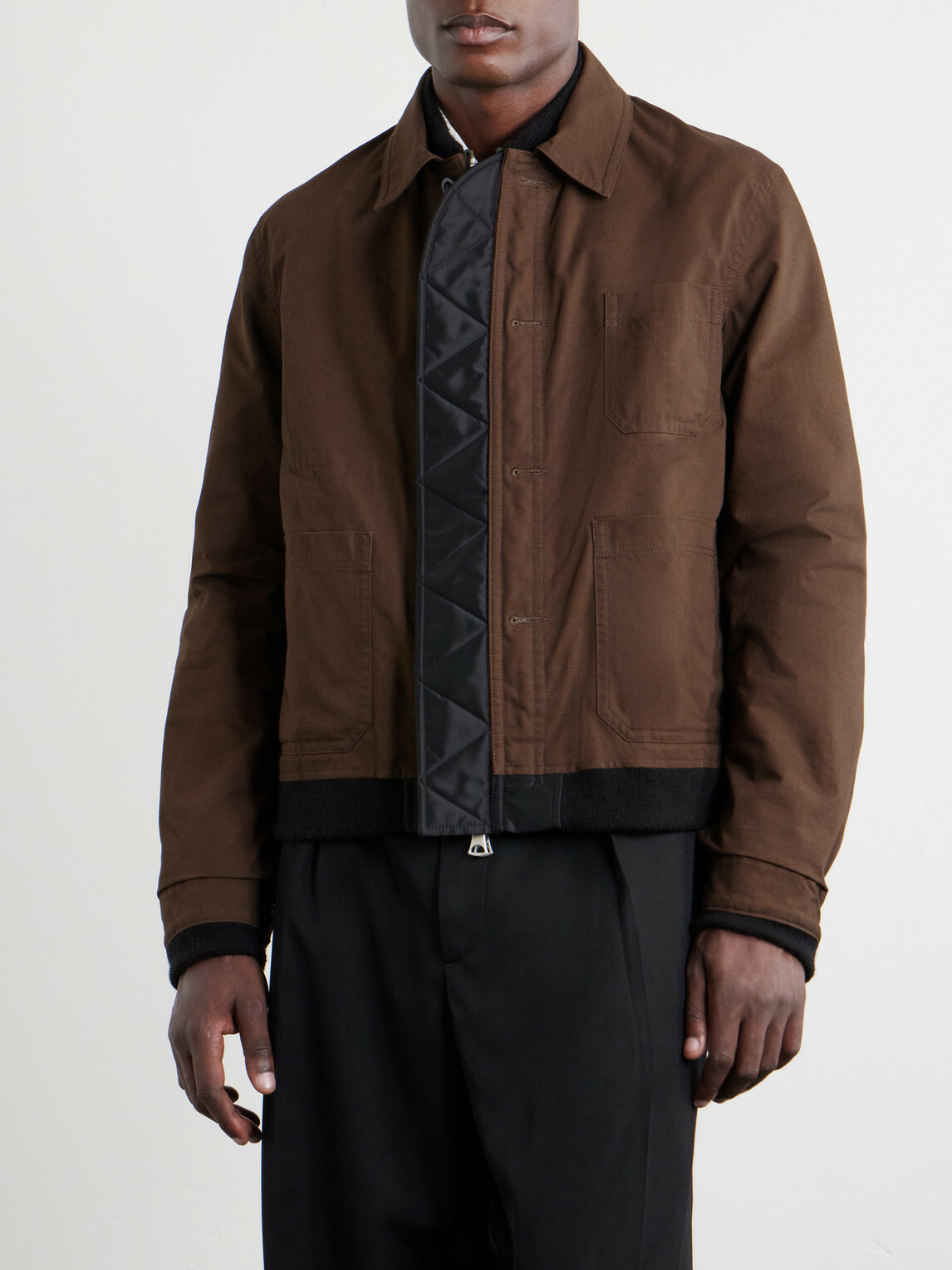 Sacai - Reversible Nylon Bomber Jacket - Brown Sacai