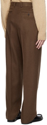 AURALEE Brown Pleated Trousers