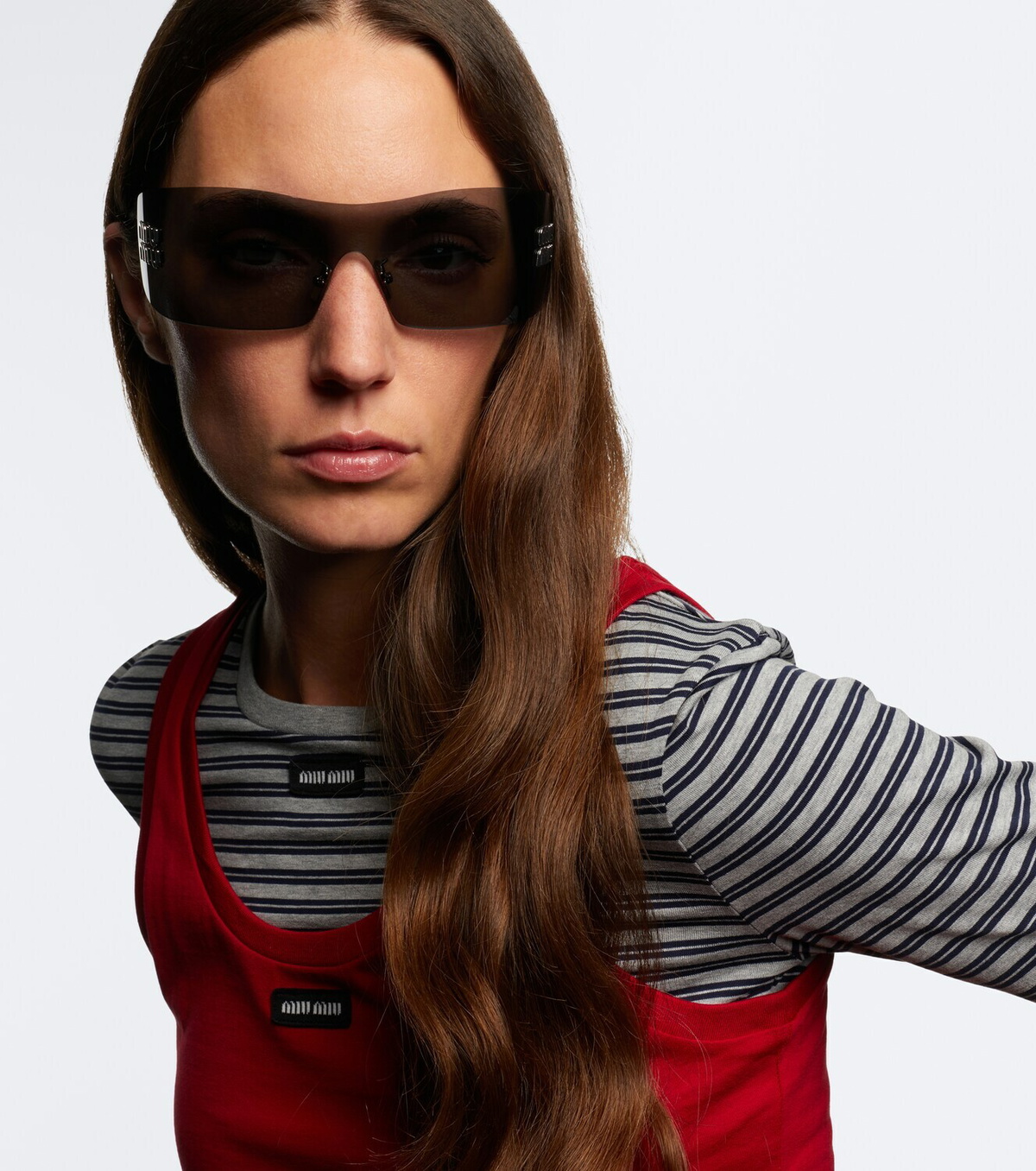 Miu Miu Aube shield sunglasses