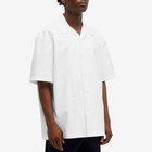 Jil Sander Men's Short Sleeve Organic Cotton Vacation Shirt in Optic White