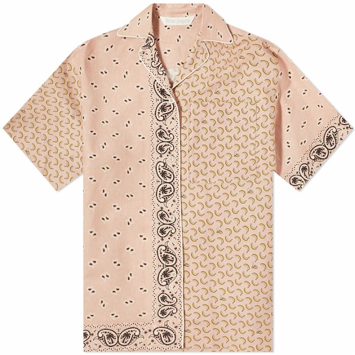 Photo: Palm Angels Women's Paisley Mix Bowling Shirt in Pink