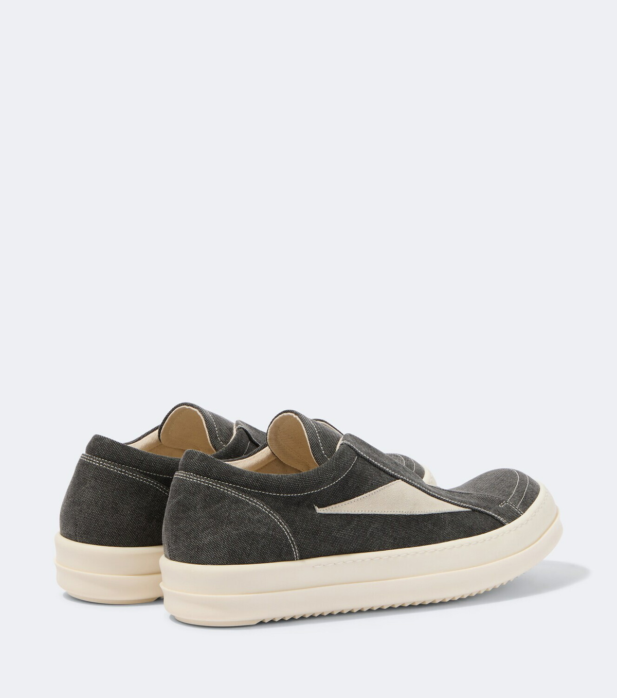 Rick Owens DRKSHDW suede-trimmed slip-on shoes