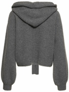 MSGM - Logo Oversized Wool Blend Knit Hoodie