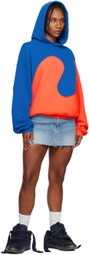 ERL Blue & Orange Swirl Hoodie