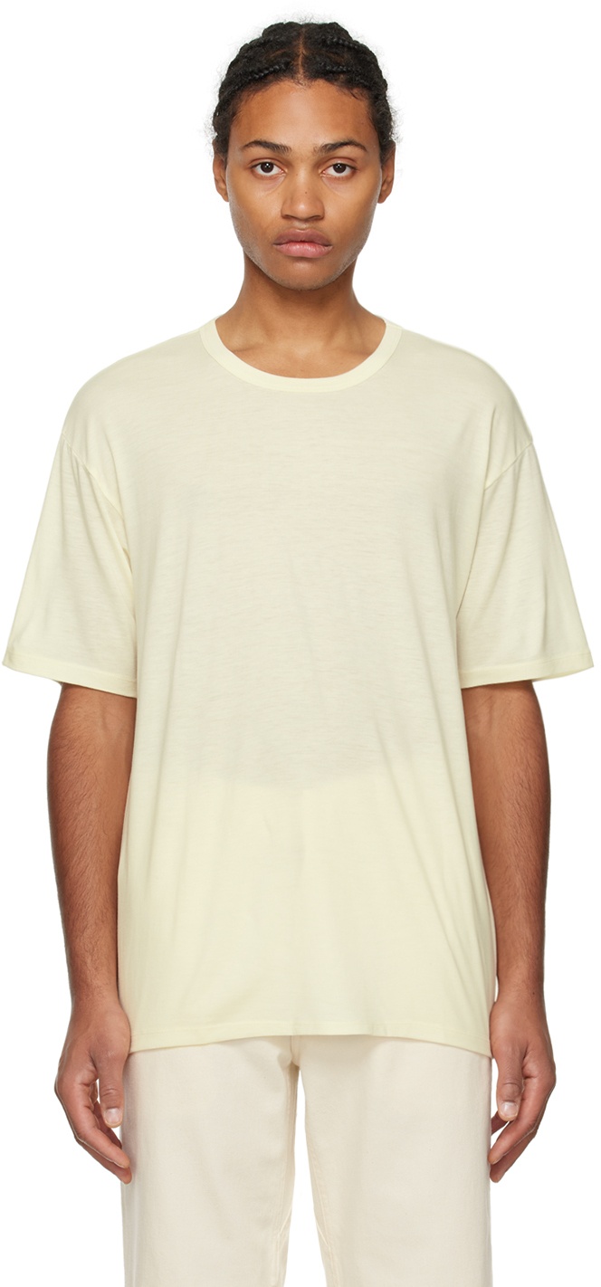 Nanamica Off-White Crewneck T-Shirt Nanamica