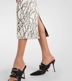 Alexander McQueen High-rise jacquard pencil skirt