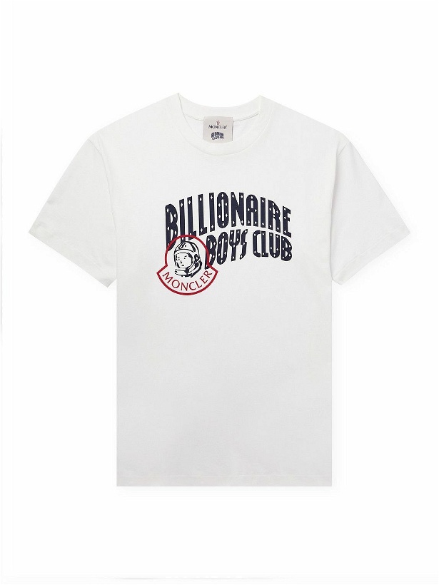 Photo: Moncler Genius - Billionaire Boys Club Logo-Print Cotton-Jersey T-Shirt - White