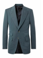 TOM FORD - Shelton Cotton and Silk-Blend Suit Jacket - Blue