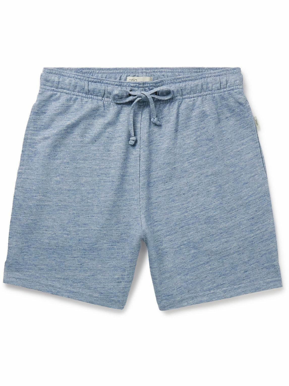 Onia - Slim-Fit Straight-Leg Linen and TENCEL™ Lyocell-Blend Drawstring Shorts - Blue