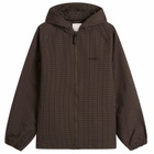 Gramicci Northside Plaid Hooded Jacket in Deep Brown
