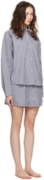 Deiji Studios Blue 'The Curved' & 'The Boxer' Shirt & Shorts Set