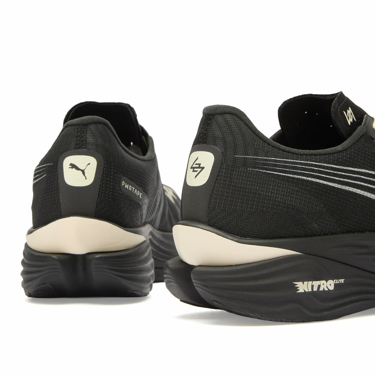 Puma Men's x Represent Deviate Nitro Elite 3 Sneaker in Black/Cream