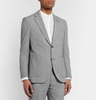 Richard James - Spirit Slim-Fit Textured Puppytooth Wool and Cotton-Blend Suit Jacket - Gray