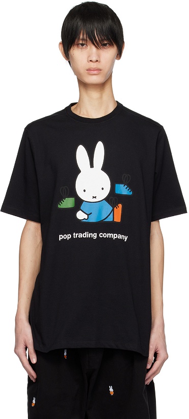 Photo: Pop Trading Company Black Footwear T-Shirt