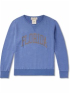 Remi Relief - Florida Printed Cotton-Jersey Sweatshirt - Blue
