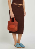 Tods Manici Mini Raffia top Handle bag - Terracotta - One Size