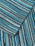 Missoni - Space-Dyed Cotton-Jersey Jacquard T-Shirt - Blue