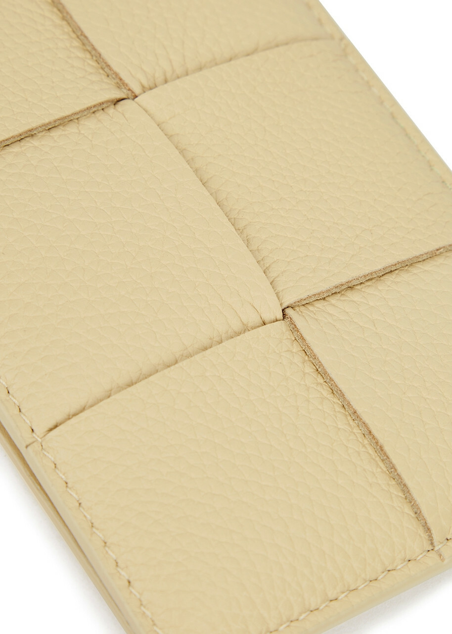 Bottega Veneta Intreccio Sand Leather Card Holder