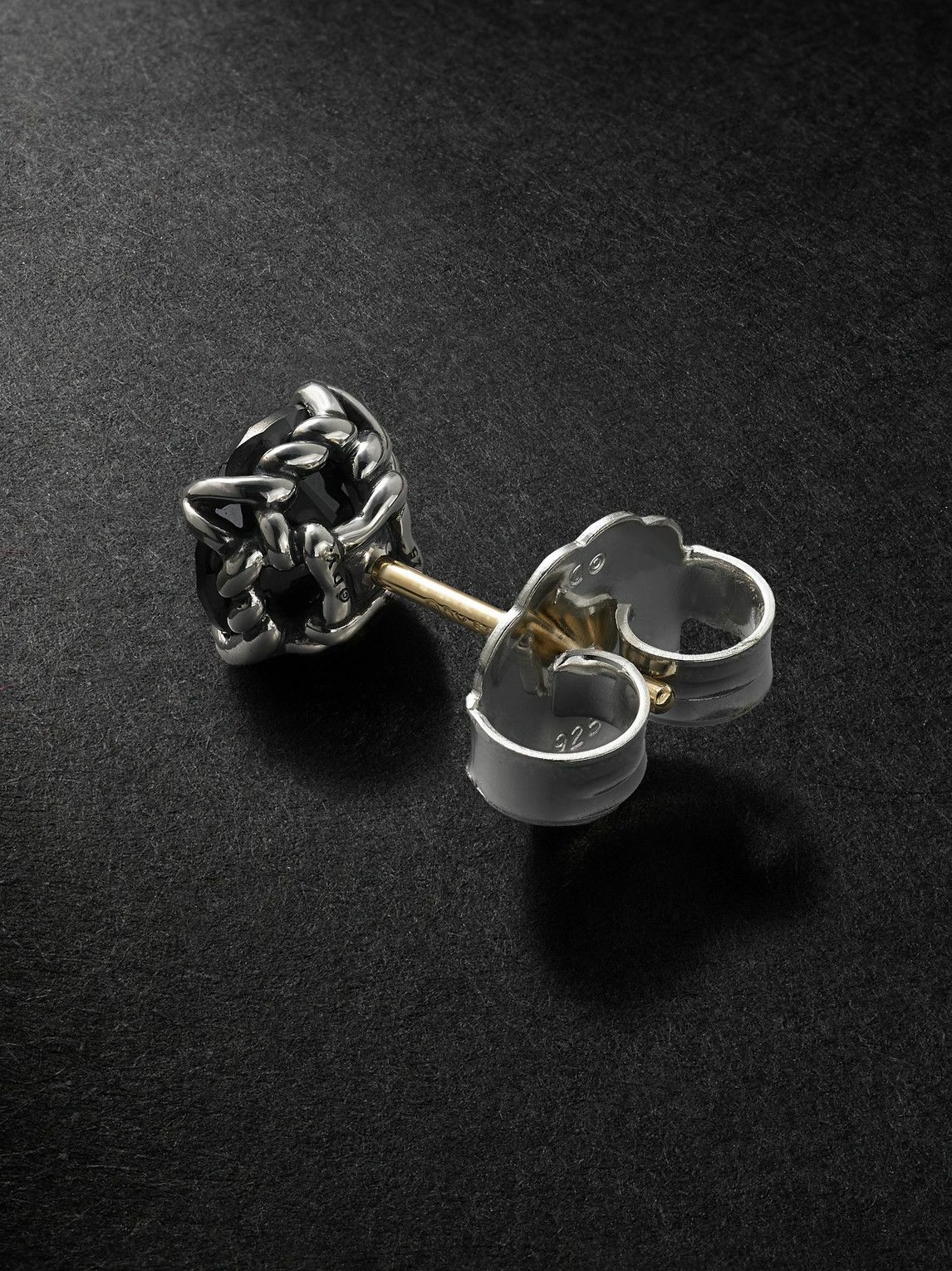 David Yurman - Sterling Silver, 18-Karat Gold and Diamond Single Earring