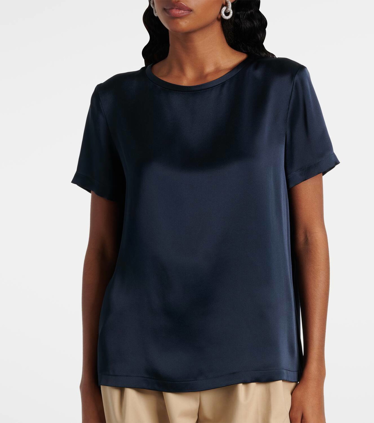 'S Max Mara Rebecca satin T-shirt