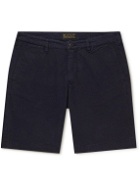 Belstaff - Straight-Leg Garment-Dyed Organic Cotton-Gabardine Shorts - Blue