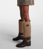 See By Chloé Anim leather-trimmed knee-high boots