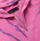 The Elder Statesman - Tie-Dyed Cashmere Zip-Up Hoodie - Pink