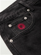 ICECREAM - Straight-Leg Logo-Appliquéd Printed Jeans - Black