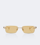 Valentino Bejewelled VLogo rectangular sunglasses
