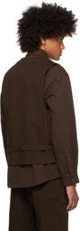 LEMAIRE Brown Utility Denim Vest