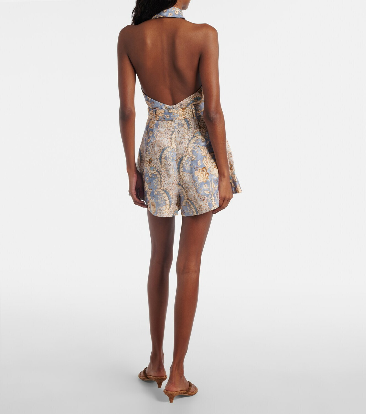 Zimmermann Daylight printed linen romper