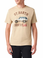 MC2 Saint Barth Man Heavy Cotton T-shirt With St. Barth Countryland Print