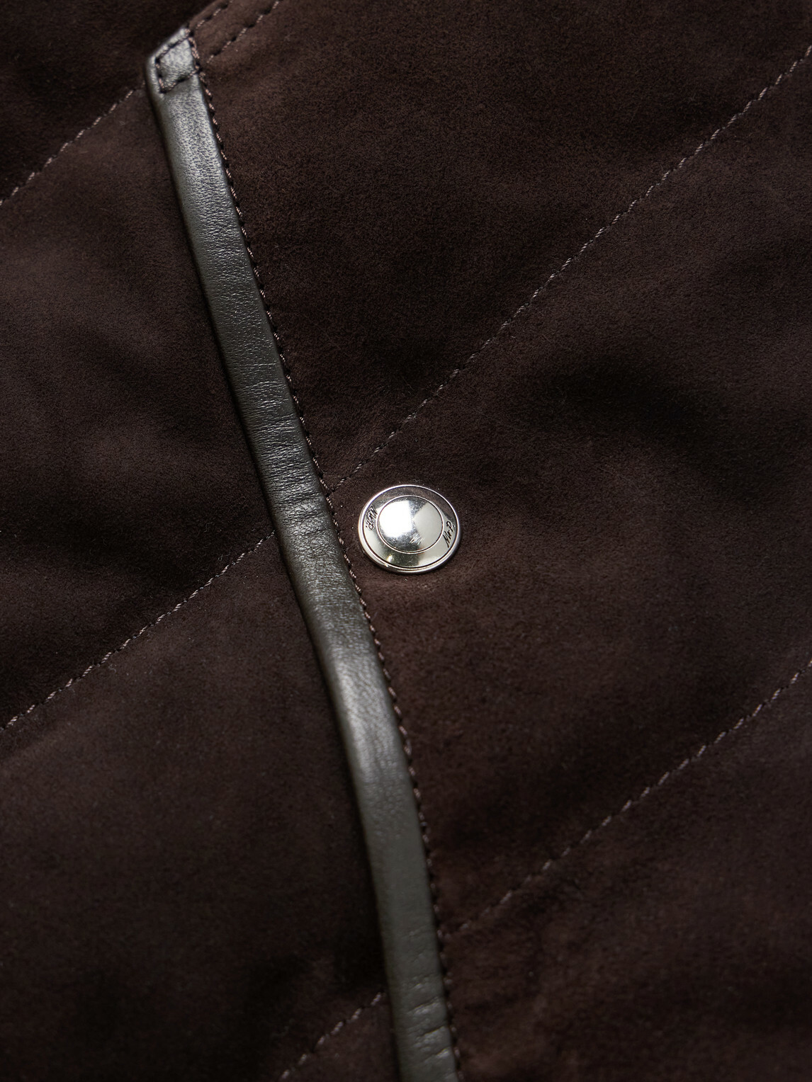 Mr P. - Leather-Trimmed Padded Quilted Suede Gilet - Brown