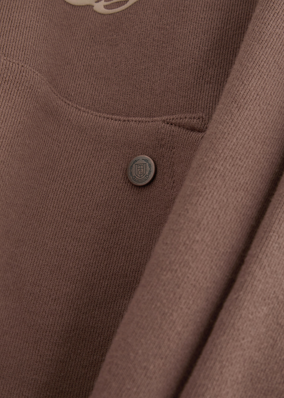 Honor The Gift Studio Hooded Cotton Sweatshirt Brown