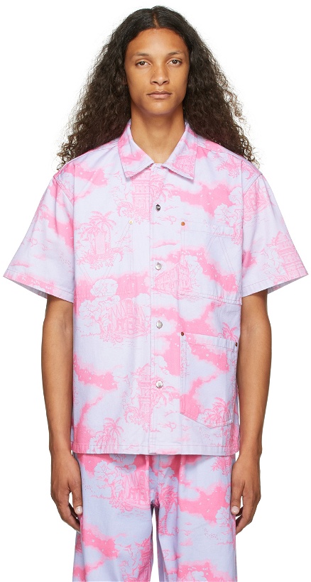Photo: Vyner Articles Pink & Blue Hawaii Short Sleeve Shirt