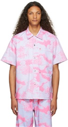 Vyner Articles Pink & Blue Hawaii Short Sleeve Shirt