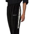 Doublet Black Lined Chaos Embroidery Lounge Pants