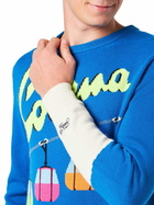 MC2 Saint Barth Man Crewneck Sweater With Courma Cable Postacard Jacquard