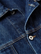 Off-White - Eyelet-Embellished Denim Jacket - Blue