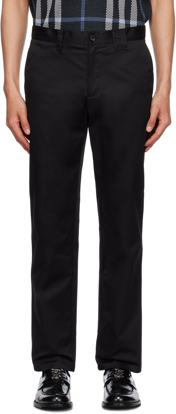 Burberry Men's Black Classic Fit Lambskin Detail Wool Tailored Trousers,  Brand Size 50 (Waist Size 34.3') 8028416 - Apparel - Jomashop