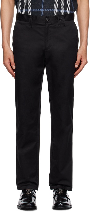 Photo: Burberry Black Embroidered Trousers