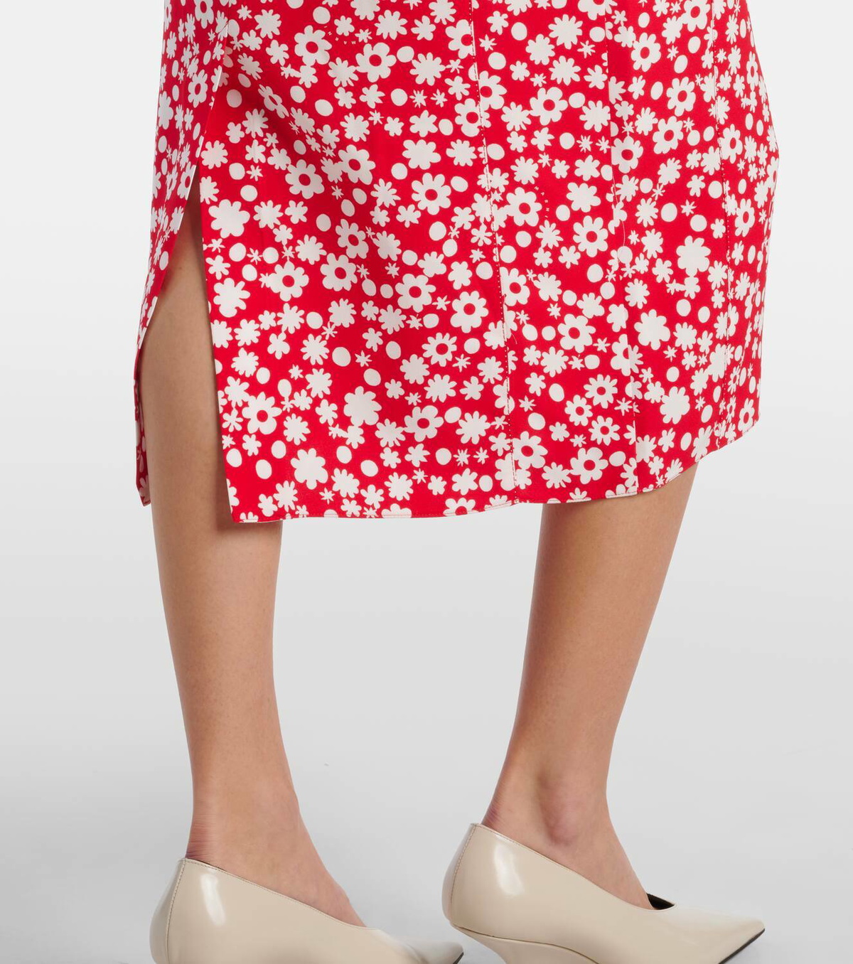 【MARNI】 Floral enver satin midi dress Marni Floral enver satin midi dress Marni