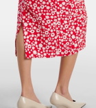 Marni Floral enver satin midi dress