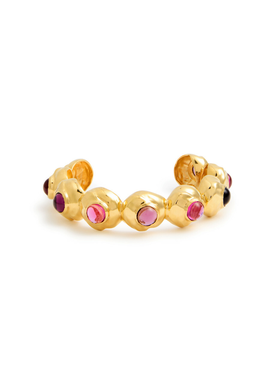 Joanna Laura Constantine Wave Crystal-embellished 18kt Gold-plated Cuff - One Size