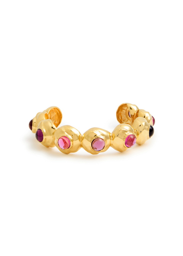 Photo: Joanna Laura Constantine Wave Crystal-embellished 18kt Gold-plated Cuff - One Size