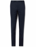Canali - Slim-Fit Wool-Blend Flannel Suit Trousers - Blue